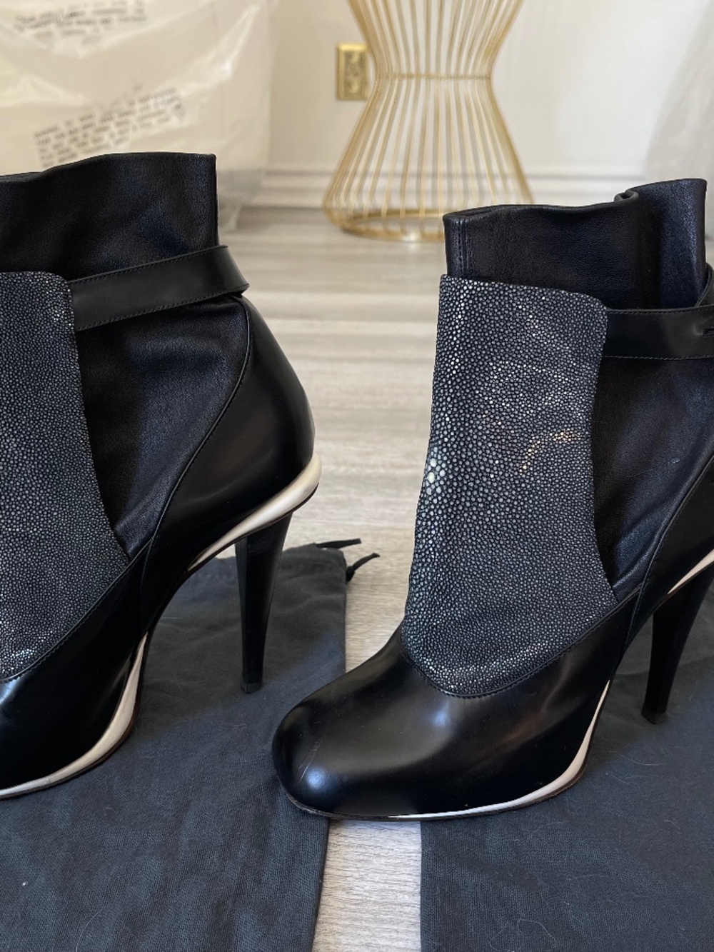 Fendi eel skin booties